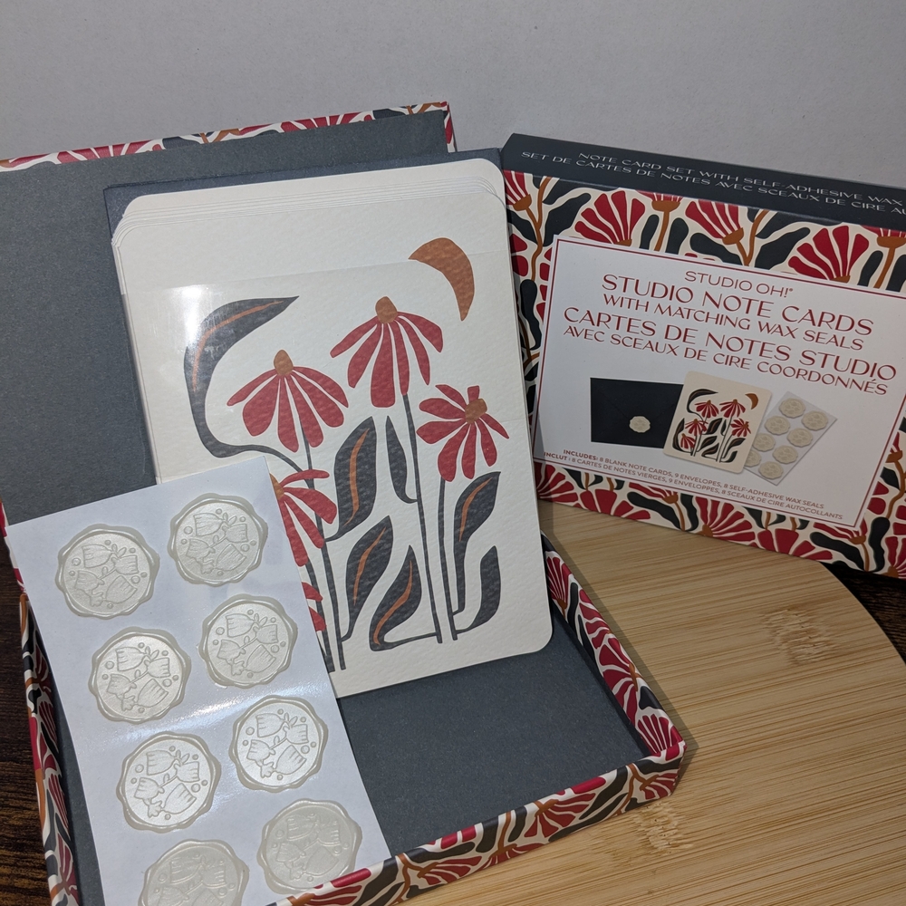 Studio Oh! Vibrant Floral Note Cards with Seals